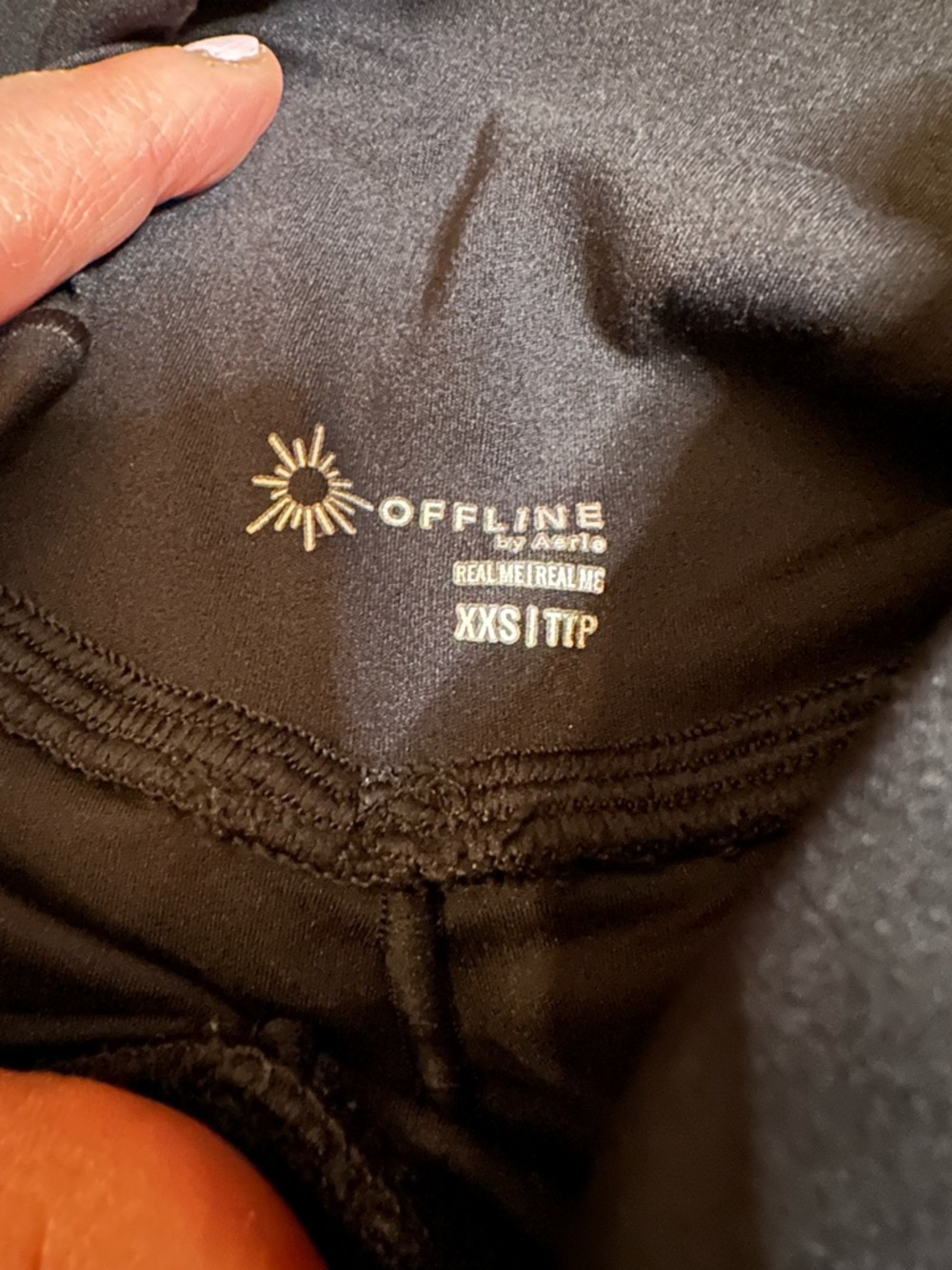 V-Waist Black Athletic Shorts for Women offline by Aerie Size XXS - Picture 5 of 9